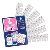 Pull & Place 3M Adhesive Strips Snap-in to Spiral Bound Reminder Binder or Gratitude Finder (Pack of 6 Strips)