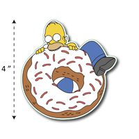 (TK-207) Simpson | Homer Eat Donut - Waterproof Vinyl Sticker for Laptops Tablets Cars Motocycles Bicycle Skateboard Luggage Or Any Flat Surface (4")