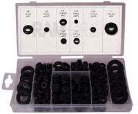 RAM-PRO 180 Piece Rubber Grommet Eyelet Ring Gasket Assortment, Set of 8 Different Sizes, with See-Through Divided Organizer Case - Ideal for Automotive, Plumbing, and PC Hardware/Piano Repair etc.