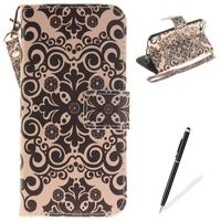 MAGQI iPod Touch 5/6 Case, Leather Case,Premium Slim PU Wallet Cover with Colorful Mandala Design Magnetic Folio Skin Shell for iPod Touch 5/6-Totem Flower