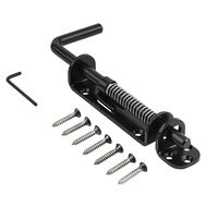 National Hardware N109-214 V1142 Spring Loaded Heavy Duty Sliding Bolt, Black