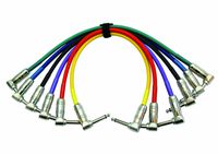 Kirlin Cable IP6-243PN-01 - 1 Foot - Right Angle 1/4-Inch Plugs Colored Patch Cable