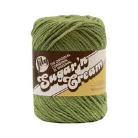 Lily Sugar 'N Cream  The Original Solid Yarn - (4) Medium Gauge 100% Cotton - 2.5 oz -  Sage Green  -  Machine Wash & Dry