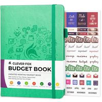 Clever Fox Budget Book - Financial Planner Organizer & Expense Tracker Notebook. Money Planner Account Book for Household Monthly Budgeting and Personal Finance. Compact Size (5.3" x 7.7") - Emerald