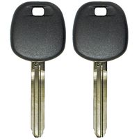 QualityKeylessPlus Two Replacement Transponder G Chip Keys for Toyota Models with Part Number TOY44GPT