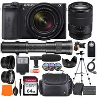Sony Alpha a6600 Mirrorless Digital Camera with 18-135mm and 420-800mm Telephoto Lens + Wide-Angle & Telephoto Conversion Lens, 64GB Memory Card, Microphone, Digital Flash, Gadget Bag & More...