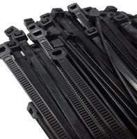 NiftyPlaza 12 Inch 50 lbs Cable Zip Ties - 100 Pack - UV Weather Resistant Nylon Wrap Zip Ties, Professional Grade UV Weather Resistant (100 Black Cable Ties)