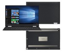 Decalrus - Protective Decal for Dell XPS 13-9365 2-in-1 (13.3" Screen) Laptop Black Carbon Fiber Skin case Cover wrap CFdellXPS9365Black
