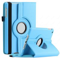 SAVEICON iPad Air 2 Case - Baby Blue PU Leather Case 360 Degree Swivel Rotating Magnetic Lychee Folio Case Cover Stand for Apple iPad Air 2 Tablet with Sleep and Wake Function