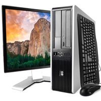 HP Elite 7800 Desktop PC Package, Intel Core 2 Duo Processor, 8GB RAM, 250GB Hard Drive, DVD, Wi-Fi, Windows 10, 17in LCD Monitor (Renewed)