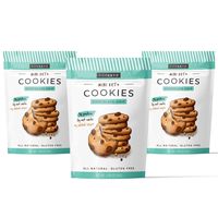 FORKETO Best Keto Chocolate Chip Cookies! 9G of Protein 2 Net Carbs No Added Sugar - Low Carb Sweets, Gluten Free & Healthy Diabetic, Paleo Snacks (3 Pack)