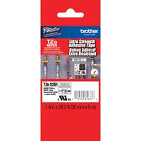 Brother TZS261 1.5IN Black On Whiteextra Strength Tape - Retail Packaging