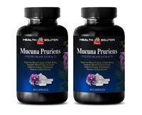 Stress Relief Supplement for Women - MUCUNA PRURIENS - Velvet Beans Extract - Nerve Support Supplement - 2 Bottles 120 Capsules