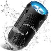 Wireless Speaker Bluetooth, COOCHEER 24W Bluetooth Portable Speaker with Party Light, IP68 Waterproof Portable Wireless Speakers for Outdoor, TWS, 20+Hour Playtime, Built-in mic,Dustproof