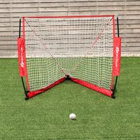 Goplus 4' x 4' Lacrosse Goal Net Foldable Portable Youth Lacrosse Goal for Backyard Shooting Outdoor Indoor Use with Carry Bag Set up and Take Down in Minutes