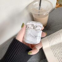 Urberry Trendy Marble Cases for Airpods, Airpod Skin Protector, Airpod Accessories, Shock-proof Silicone Skin for Apple AirPods Charging Case (White)