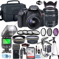 Canon EOS Rebel T6 DSLR Camera Bundle with Canon EF-S 18-55mm is II Lens + 32GB Sandisk Memory + Canon Case + TTL Speedlight Flash (Good Upto 180 Feet) + Accessory Bundle