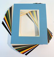 Pack of 25 MIXED COLORS 5x7 Picture Mats Matting with White Core Bevel Cut for 4x6 Pictures