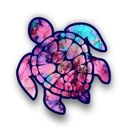 Vinyl Junkie Graphics 3 inch Sea Turtle Sticker for Laptops CupsTumblers Cars and Trucks Any Smooth Surface (Cotton Candy)