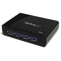 StarTech.com 4-Port USB 3.0 SuperSpeed Hub with Power Adapter - Portable Multiport USB-A Dock IT Pro - USB Port Expansion Hub for PC/Mac (ST4300USB3)