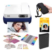 KODAK Smile Classic Digital Instant Camera with Bluetooth (Blue) Stickers Bundle