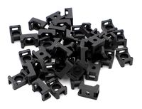 iExcell 100 Pcs Black 4.5mm Width Cable Tie Base Saddle Type Mount Wire Holder