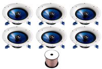 Yamaha High-Performance Easy-Io-Install Moisture Resistant 2-Way 140 watts Surround Sound in-ceiling Speaker System (Set Of 6)