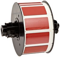 Brady 118062 1.2" Width x 1.9" Height, B-593 Polyester, Red BBP31 Button Raised Panel Label, 180 per Roll