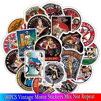 Sexy Girl Motor Stickers Vintage 90pcs Car Laptop Helmet Luggage Vintage Skateboard Wall Decor Gift (C90-145)