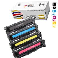 GLB Premium Quality Compatible Replacement for HP 201X High Yield Toner Cartridge Set CF400X CF401X CF402X CF403X (Black, Cyan, Yellow, Magenta)