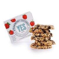 Yes bar - Strawberry Coconut - (6Count) Plant Based Protein, Decadent Snack bar - Vegan, Paleo, Gluten Free, Low Sugar, Healthy Snack, Breakfast, On-The-Go, for Kids & Family