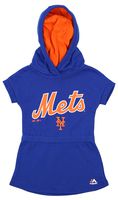 OuterStuff MLB Little Girls Toddler/Kids Celebrate Dress, New York Mets, Blue, 2T