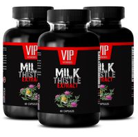 Cholesterol Vitamins - Milk Thistle Extract - MAX Liver Health - Lower Cholesterol - with Turmeric - Turmeric Joint Complex - 3 Bottles (180 Capsules)