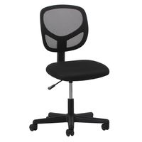 OFM Essentials Collection Mesh Back Office Chair, Armless, in Black