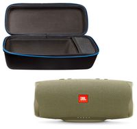 JBL Charge 4 Portable Waterproof Wireless Bluetooth Speaker Bundle with divvi! Charge 4 Protective Hardshell Case - Sand
