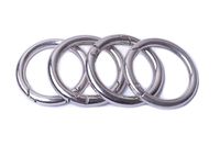 Bobeey 8pcs Spring O Ring,Round Carabiner Snap Clip Trigger Spring Keyring Buckle,O ring for bags,purses BBC3 (0.75''(1.9cm), Silver)