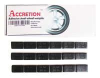 Accretion 1 oz, Black Wheel Weights (Lead Free), USA White Tape Backing. Corrosion Resistance, 90 Oz Total,5.6 Lbs(90 Pcs)
