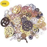 200 Gram Antique Metal Steampunk Gears Charms DIY Pendant Clock Watch Wheel Gear Cog for Jewelry Making