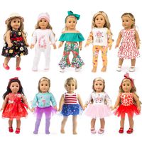 ZQDOLL 19 pcs Girl Doll Clothes Gift for American 18 inch Doll Clothes and Accessories, Including 10 Complete Sets of Clothing