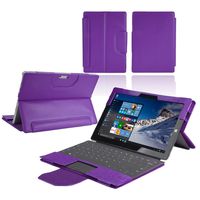 Navitech Microsoft Surface Pro 4 12.3" Purple Leather Case/Cover Fits with Type & Touch Cover