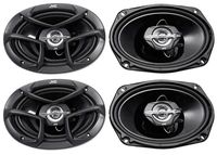 (4) JVC CS-J6930 6x9 1600 Watt 3-Way Car Audio Coaxial Speakers CSJ6930
