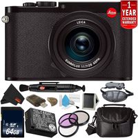 Leica Q (Typ 116) 24.2 MP Digital Camera (Black) 19000 Bundle with 64GB Memory Card + 49mm 3 Piece Filter Kit + 1 Year Extended Warranty