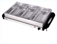 Chafing Dish, 2.5 Quart 3 Tray Stainless Steel Buffet Server Food Warmer