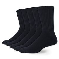 Dockers Men's 5 Pack Cushion Comfort Sport Crew Socks, All Navy (5 Pair), Shoe Size: 6-12