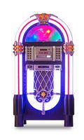 Retro Jukebox Wireless Bluetooth Color-Changing Wood Full-Size Sound System CD USB MP3 AUX Radio Juke Box