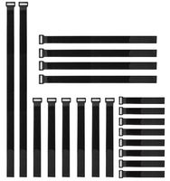 CandyHome 20pcs Reusable Fastening Cable Straps and Cable Ties Set, Adjustable Multipurpose Hook and Loop Securing Straps for Cord Management