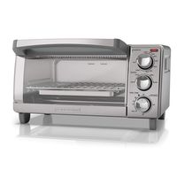 BLACK+DECKER  4-Slice Toaster Oven with Natural Convection, Stainless Steel, TO1760SS