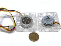 2 Pieces Blue LED mini 12V 4020 40x40x20mm DC Cooling Fan micro brushless A15