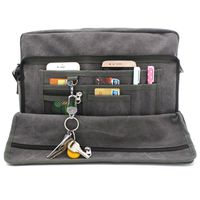 Travel Messenger Bags Men Multifunction Business Class Briefcase Womens Messenger Bag Shoulder Bag for 15" Laptop Gray