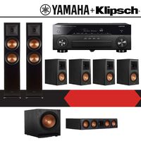 Klipsch RP-6000F 7.1-Ch Reference Premiere Home Theater Speaker System with Yamaha AVENTAGE RX-A1080 7.2-Channel 4K Network AV Receiver